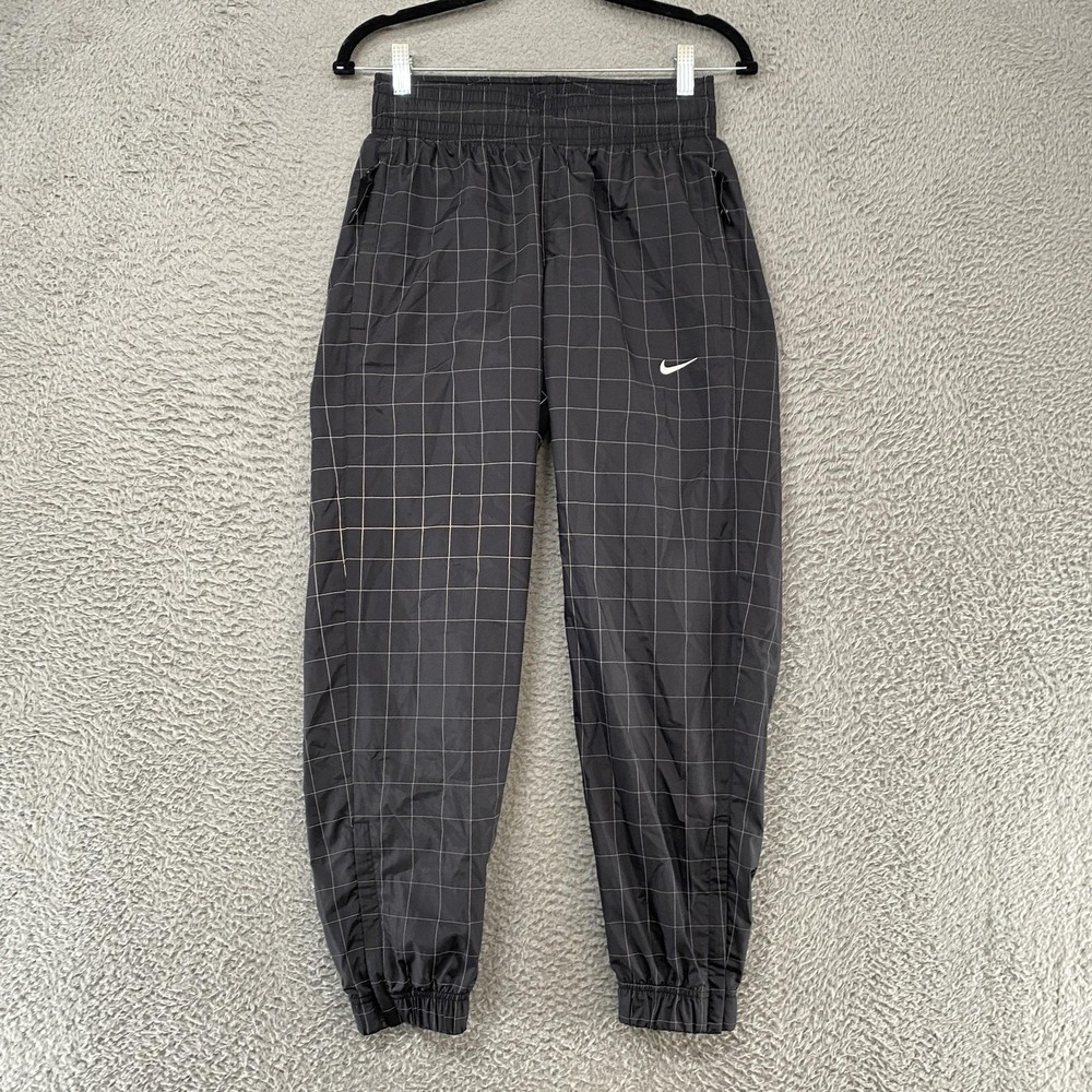 Nike Lab‎ Flash Joggers Mens XS Black Reflective Grid Lined Track Pants Gym